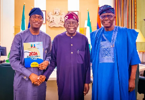 Lagos State Deputy Governor, Obafemi Hamzat with President Bola Tinubu and Gov Sanwo-Olu