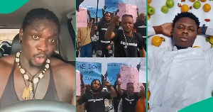 Some Nigerians protest against VeryDarkMan's investigation surrounding Mohbad's death
