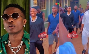 Wizkid visits childhood school