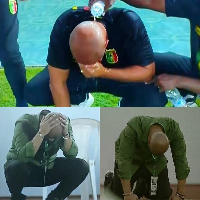 Eric Chelle recreates AFCON meme during Nigeria's clash with Zimbabwe