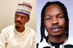 A photo colllage of Bashir Ahmad and Naira Marley
