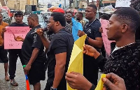 Scene of the protest