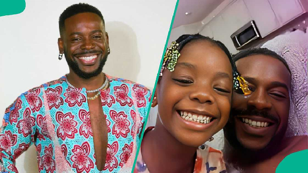 Adekunle Gold and daughter