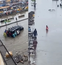 Flooded area in Lagos