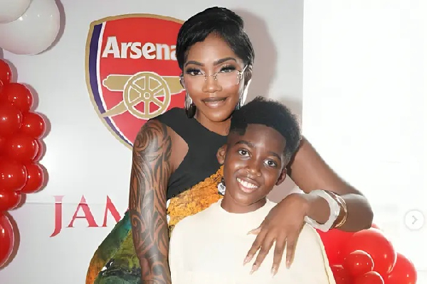 Tiwa Savage and her son, Jamal