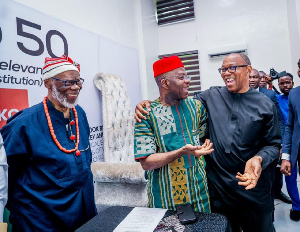 Alex Otti and Peter Obi at the Ohanaeze anniversary