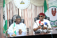 Gov Ahmadu Fintiri and FCT Minister, Nyesom Wike