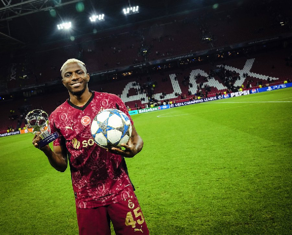 Victor Osimhen won the Man of the Match award after hat-trick against Ajax