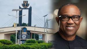 OAU entrance/Former presidential candidate Peter Obi