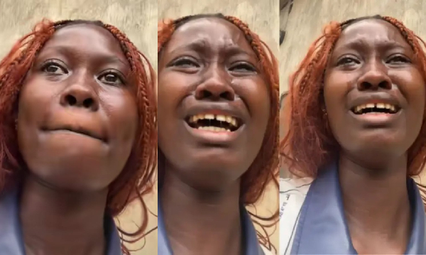 Lady cries out