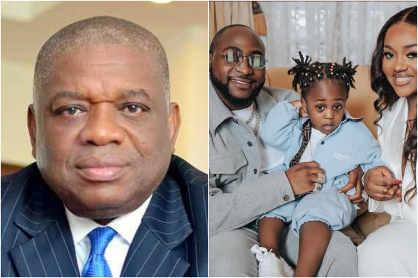 A collage of Senator Orji Uzor Kalu and the Adeleke's