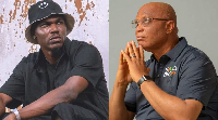 A photo collage of musician Spyro and Gov Eno