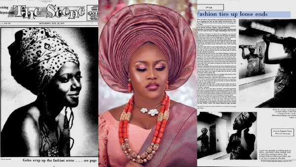 Pages from The Evening Independent/Woman on Gele headtie