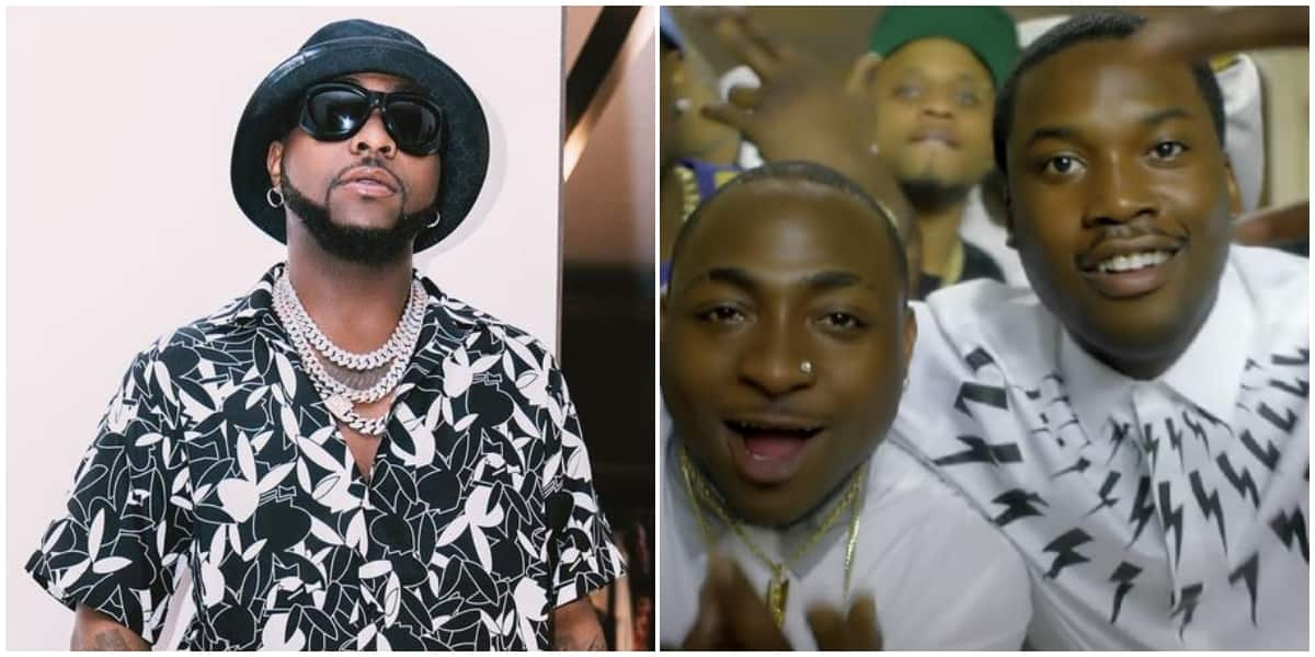 Davido reacts as Meek Mill says they fought