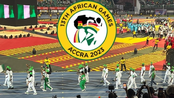 The Nigerian delegate at the 13 All African Games in Accra