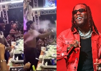 Burna Boy sprays money