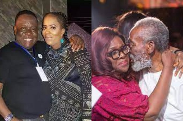 Mr. Ibu and wife (L), Olu Jacobs and wife (R)