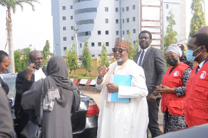 Ex-Aviation Minister, Sirika at the High Court in Abuja