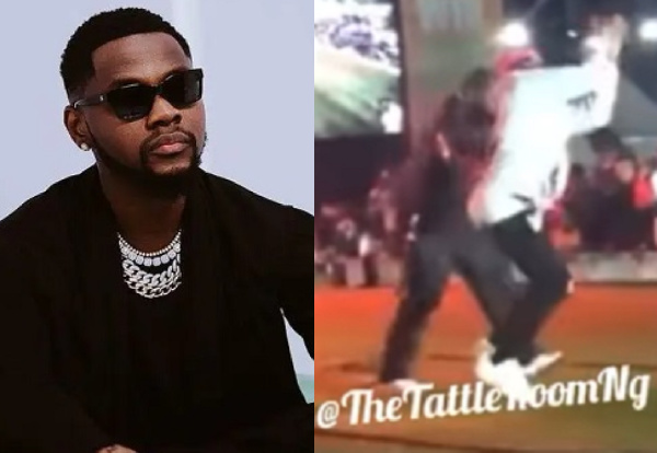 Kizz Daniel, fan and bouncer