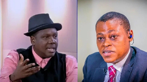 A photo collage of Daniel Bwala and OAP Rufai Oseni