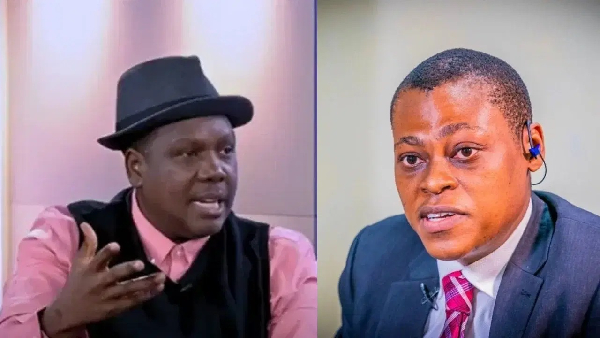 A photo collage of Daniel Bwala and OAP Rufai Oseni