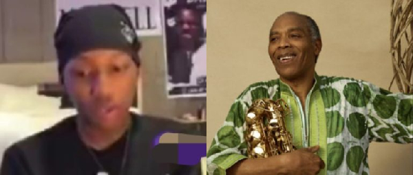 Picture collage of Ayo Kuti and his father Femi Kuti