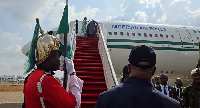 President Bola Tinuby and his wife, Remi Tinubu departs Abuja for UK