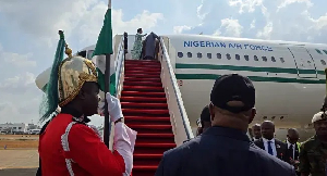 President Bola Tinuby and his wife, Remi Tinubu departs Abuja for UK