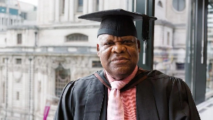 Chris Osagbaekhoe at his graduation celebration