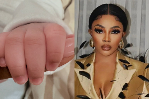 Toke Makinwa welcomes first child