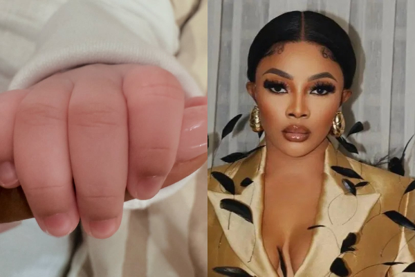 Toke Makinwa welcomes first child