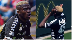 Victor Osimhen in action for Sporting Charleroi