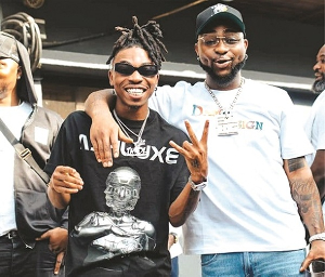 Davido and former signee, Mayorkun Davido and former signee, Mayorkun
