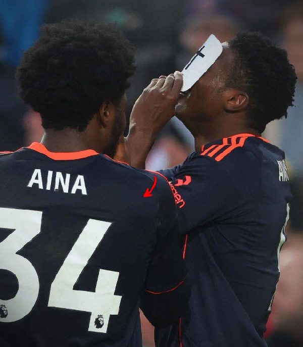 Taiwo Awoniyi celebrates first goal in nearly a year