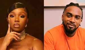 A photo collage of Bam Bam and Uzor Arukwe