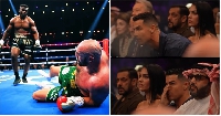 Cristiano Ronaldo at Fury and Francis Ngannou fight