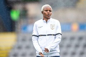Nigeria Super Falcons midfielder Ngozi Okobi-Okeoghene. Copyright: EMMAxWALLSKOG/ IMAGO
