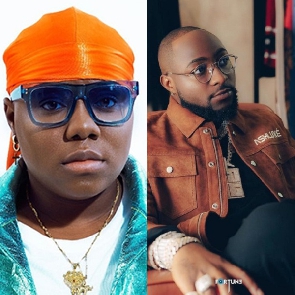 A collage of Teni and Davido