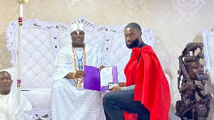 Ooni of Ife Oba Adeyeye Ogunwusi and Jayeln Brown