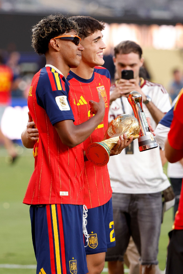 Spain teenage duo of Lamine Yamal and Pau Cubarsi