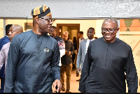 A photo of Seyi Makinde and Peter Obi