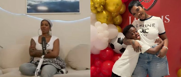 Tiwa Savage and her son Jamil