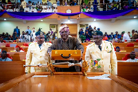 Sanwo-Olu presenting budget to Lagos Assembly