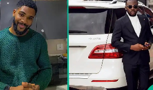 A photo of Bright and his late manager, Victor Tobechukwu Okoli