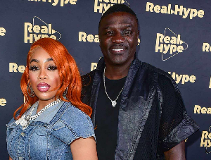 Senegalese-American singer Akon and his wife, Tomeka