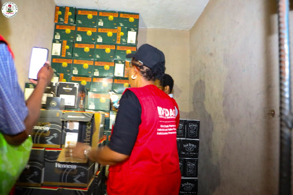 NAFDAC officials during the raid