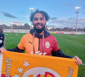 Galatasaray fan, Hussein, visited Super Eagles camp in Morocco to support Osimhen