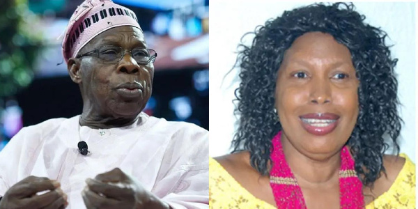 Former President Olusegun Obasanjo and his estranged wife, Taiwo Martins