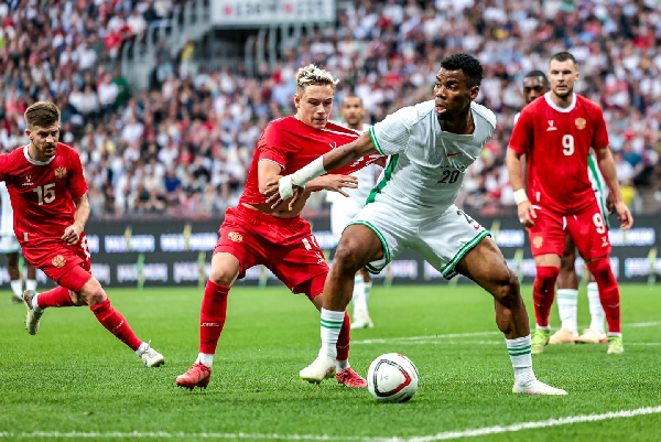 Raphael Onyedika in action against Russia