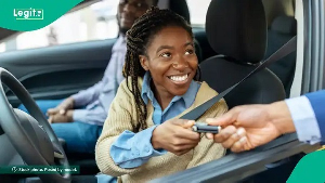 Woman in a car